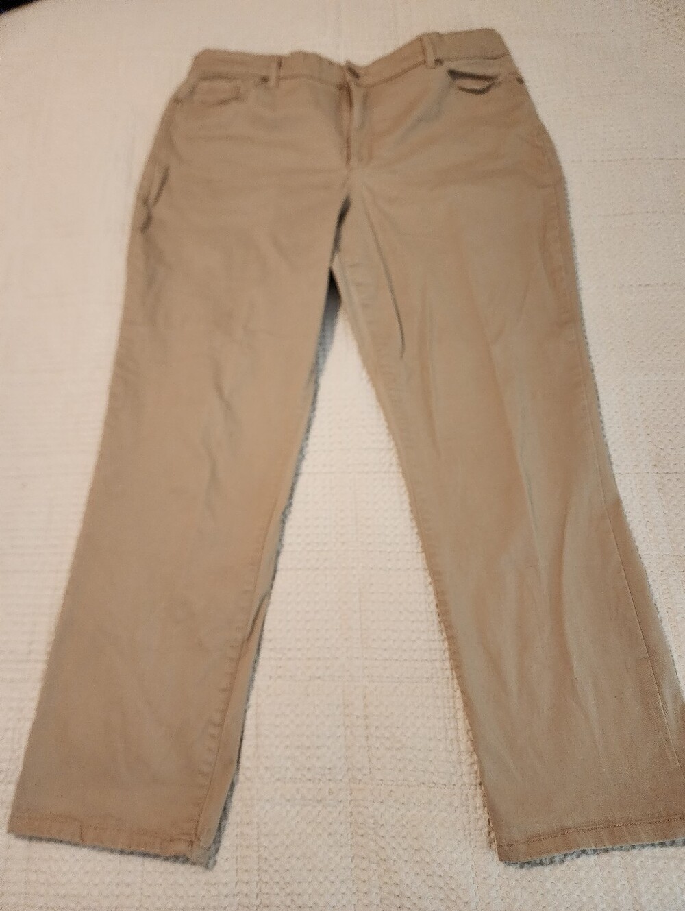 Bandolino Amy Classic Straight-Leg Khaki Pants Sz 18 Earthtones Neutral
